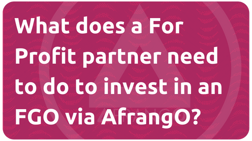 What does a For Profit partner need to do to invest in an FGO via AfrangO.png